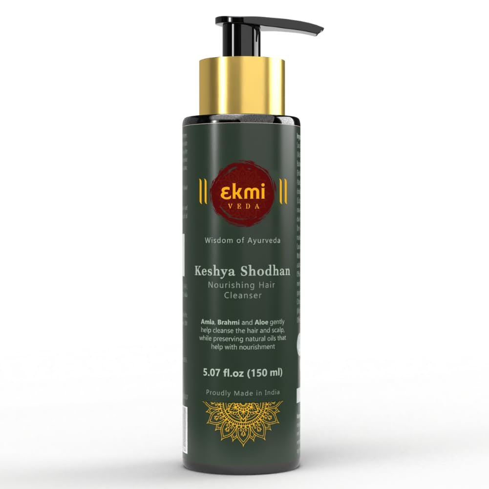EKMIVEDA Ayurvedic Hair Growth Shampoo - Sulfate Free with Reetha, Shikakai, Bhringraj, Amla - Hair Loss Control & Regrowth Treatment for Women & Men - Thickening Rosemary Shampoo, 5.07 Fl Oz Avelisse