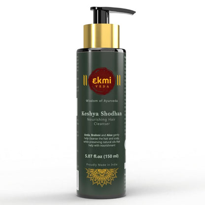 EKMIVEDA Ayurvedic Hair Growth Shampoo - Sulfate Free with Reetha, Shikakai, Bhringraj, Amla - Hair Loss Control & Regrowth Treatment for Women & Men - Thickening Rosemary Shampoo, 5.07 Fl Oz Avelisse