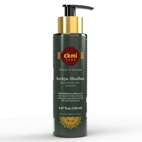 EKMIVEDA Ayurvedic Hair Growth Shampoo - Sulfate Free with Reetha, Shikakai, Bhringraj, Amla - Hair Loss Control & Regrowth Treatment for Women & Men - Thickening Rosemary Shampoo, 5.07 Fl Oz Avelisse