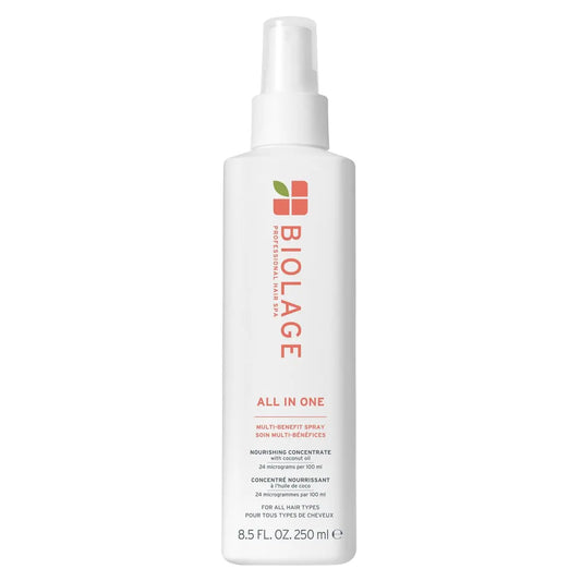 Biolage All-In-One Multi-Benefit Spray - Leave-In Treatment, Heat Protectant, Shine & Frizz Control, Coconut Oil, Vegan & Paraben-Free, 8.4 Fl Oz Avelisse