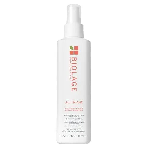 Biolage All-In-One Multi-Benefit Spray - Leave-In Treatment, Heat Protectant, Shine & Frizz Control, Coconut Oil, Vegan & Paraben-Free, 8.4 Fl Oz Avelisse