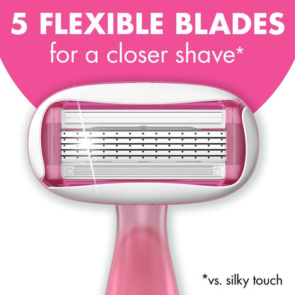BIC Soleil 5 Escape Women's Disposable 5-Blade Razors, Vanilla & Berry Scented Handles, Comfort Shield, 2-Pack