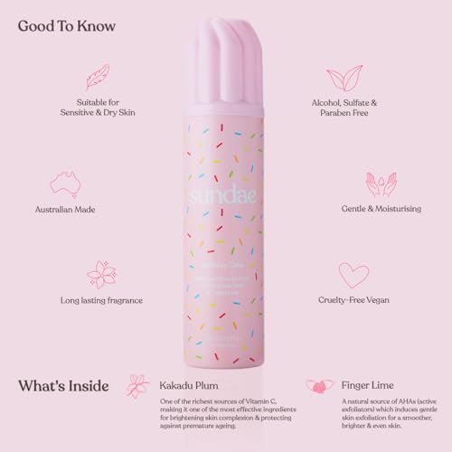 Sundae Whipped Shower Foam Birthday Cake Foaming Body Wash 8.9 fl oz – Kakadu Plum & Finger Lime - görsel 3