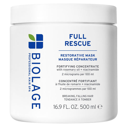 Biolage Full Rescue Restorative Hair Mask for Thin Hair - Strengthens & Conditions for Fuller-Looking Hair, Rosemary Oil & Niacinamide, Vegan & Cruelty-Free, Silicone-Free, 16.9 Fl Oz Avelisse