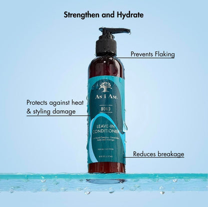 As I Am Bond Leave-In Conditioner for Damaged Hair - 8 oz - with Moringa, Amla & Ceramides