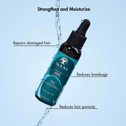 As I Am Bond Oil - 2 oz - Moringa, Amla & Ceramides Hair Repair Treatment for Damaged Hair