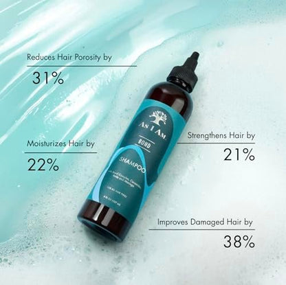 As I Am Bond Repair Shampoo - 8 oz - Moringa, Amla & Ceramides - Repair Damaged Hair