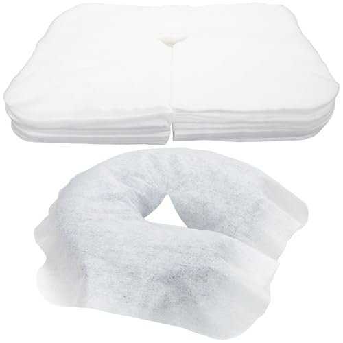 ForPro Massage Face Rest Covers - Ultra Soft Hypoallergenic Latex-Free Disposable Headrest Covers - 16.5" L x 13.75" W, White, 100 Count Avelisse