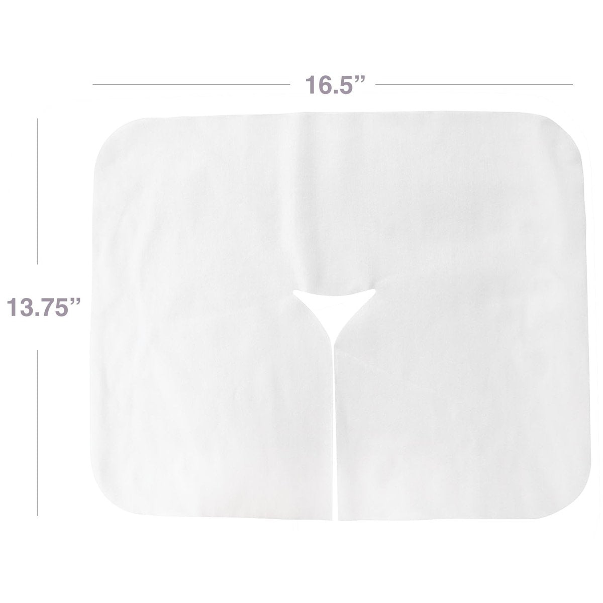 ForPro Massage Face Rest Covers - Ultra Soft Hypoallergenic Latex-Free Disposable Headrest Covers - 16.5" L x 13.75" W, White, 100 Count Avelisse