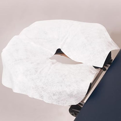 ForPro Massage Face Rest Covers - Ultra Soft Hypoallergenic Latex-Free Disposable Headrest Covers - 16.5" L x 13.75" W, White, 100 Count Avelisse