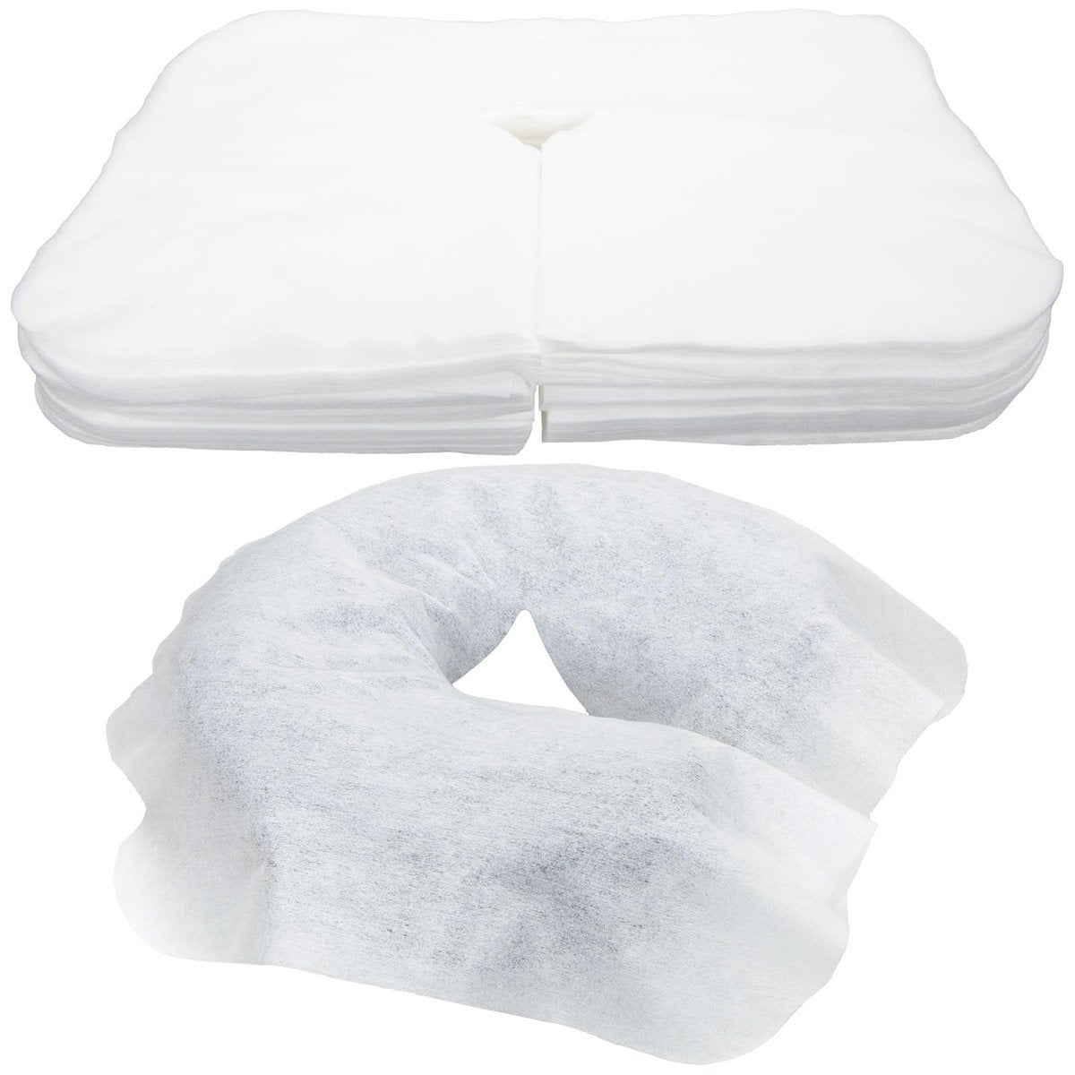 ForPro Massage Face Rest Covers - Ultra Soft Hypoallergenic Latex-Free Disposable Headrest Covers - 16.5" L x 13.75" W, White, 100 Count Avelisse