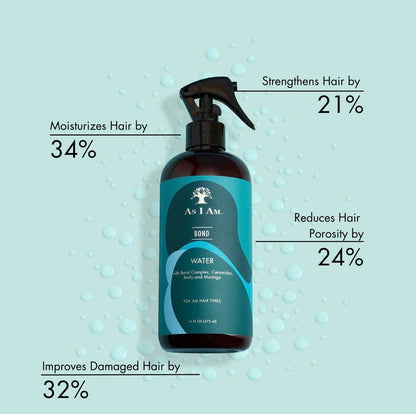 As I Am Bond Water - 16 oz - Hair Repair Treatment with Moringa, Amla & Ceramides for Damaged Hair
