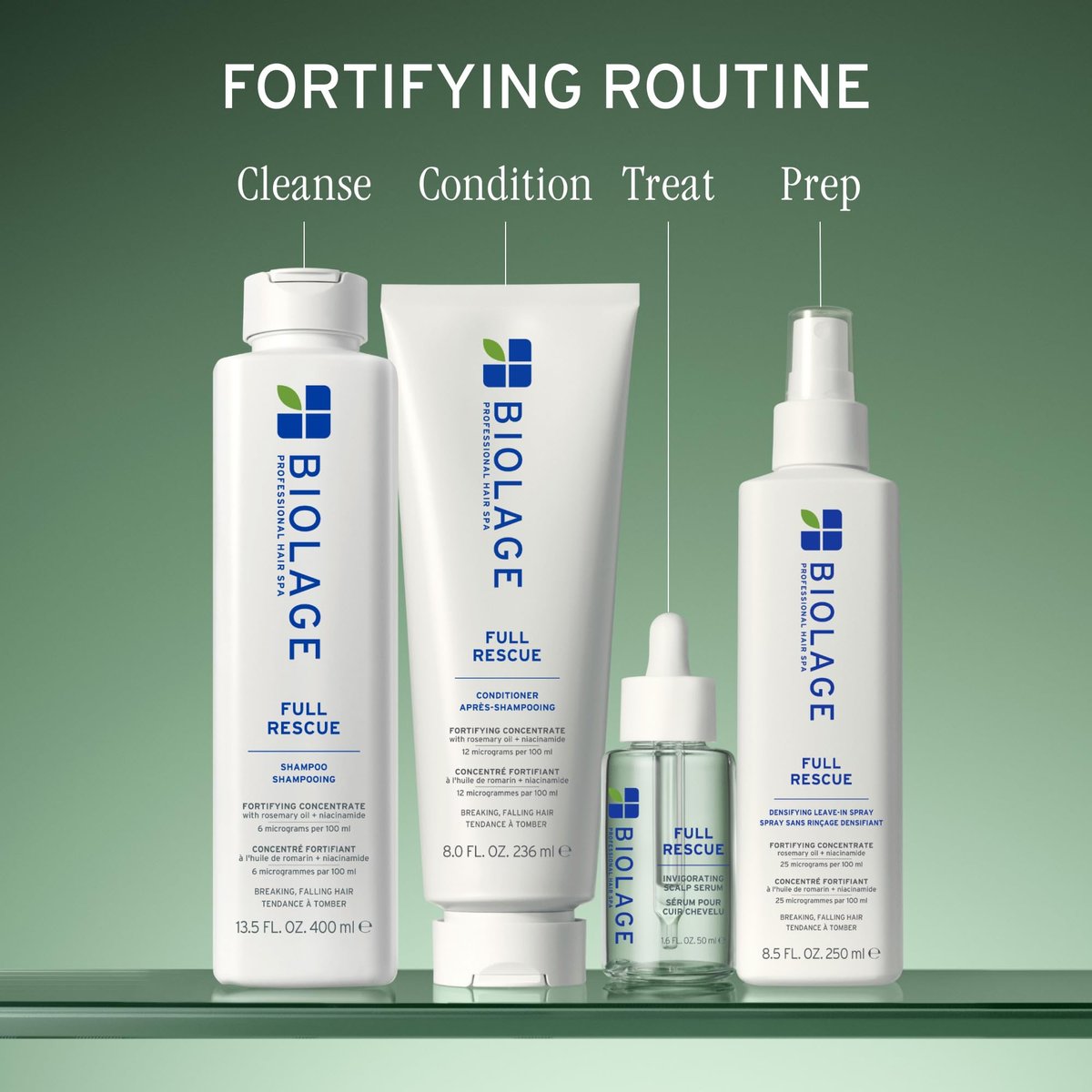 Biolage Full Rescue Densifying Leave-In Spray - Instantly Fuller-Looking Hair, Controls Flyaways, Detangles for Easy Styling, Rosemary Oil & Niacinamide, Vegan & Cruelty-Free, 8.5 Fl Oz Avelisse
