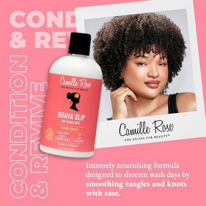 Camille Rose Guava Slip Detangling Conditioner, 12 fl oz - Nourishing, Detangling & Reviving for All Hair Textures