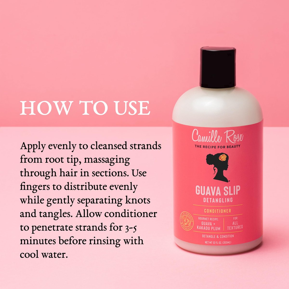 Camille Rose Guava Slip Detangling Conditioner, 12 fl oz - Nourishing, Detangling & Reviving for All Hair Textures - görsel 9