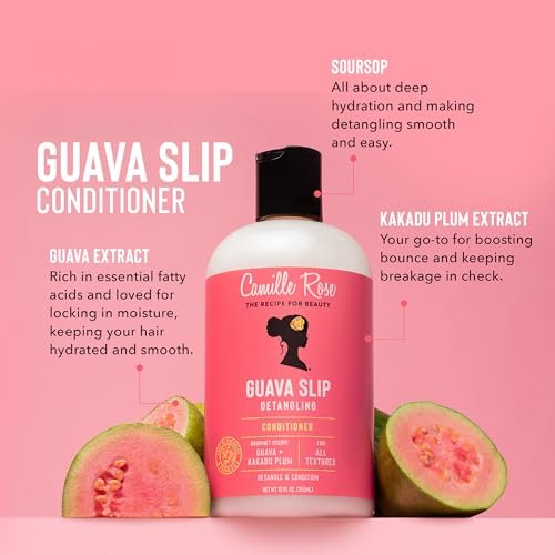 Camille Rose Guava Slip Detangling Conditioner, 12 fl oz - Nourishing, Detangling & Reviving for All Hair Textures - görsel 8