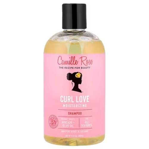 Camille Rose Curl Love Shampoo - Moisturizing Hydrating Shampoo with Olive Fruit & Avocado Oils and Aloe Leaf Juice for All Hair Textures, 12 fl oz - görsel 2