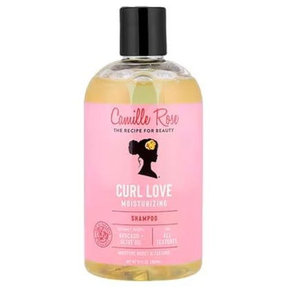 Camille Rose Curl Love Shampoo - Moisturizing Hydrating Shampoo with Olive Fruit & Avocado Oils and Aloe Leaf Juice for All Hair Textures, 12 fl oz
