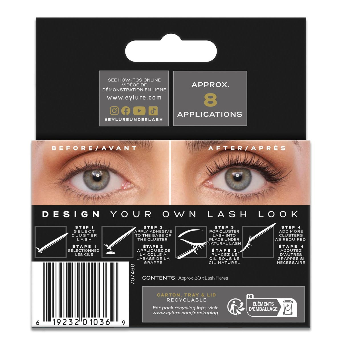 Eylure Underlash Lengthening Clusters – Natural False Lashes for a Subtle, Enhanced Look Avelisse
