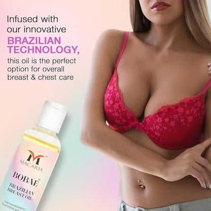 MACARIA Bobae Brazilian Skin Tightening Oil for Breast Enlargement – 3.5 Fl Oz