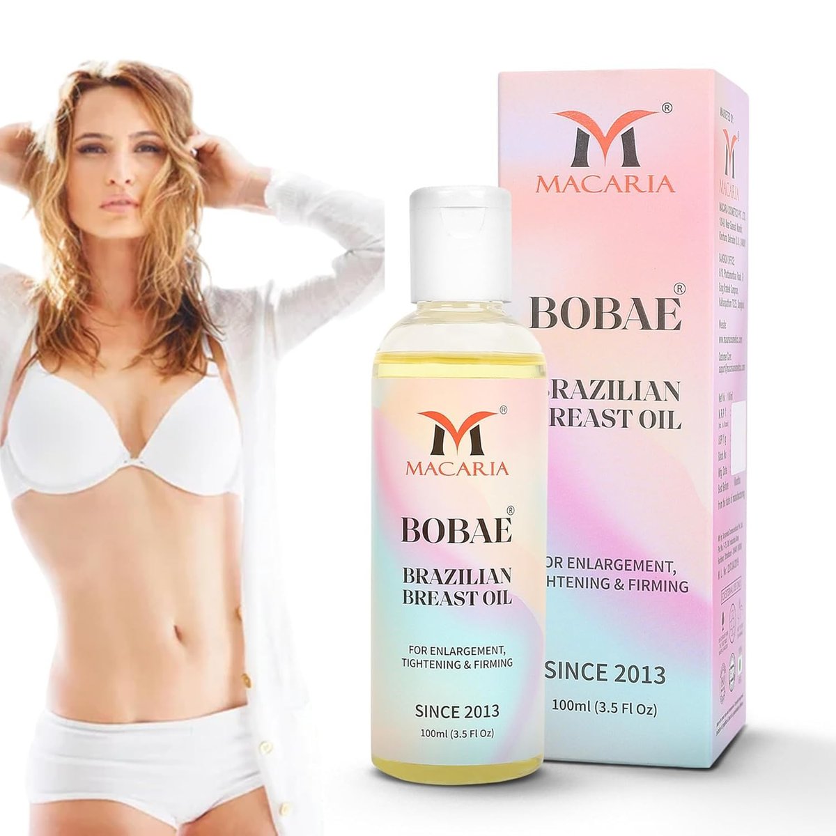 MACARIA Bobae Brazilian Skin Tightening Oil for Breast Enlargement – 3.5 Fl Oz - görsel 15