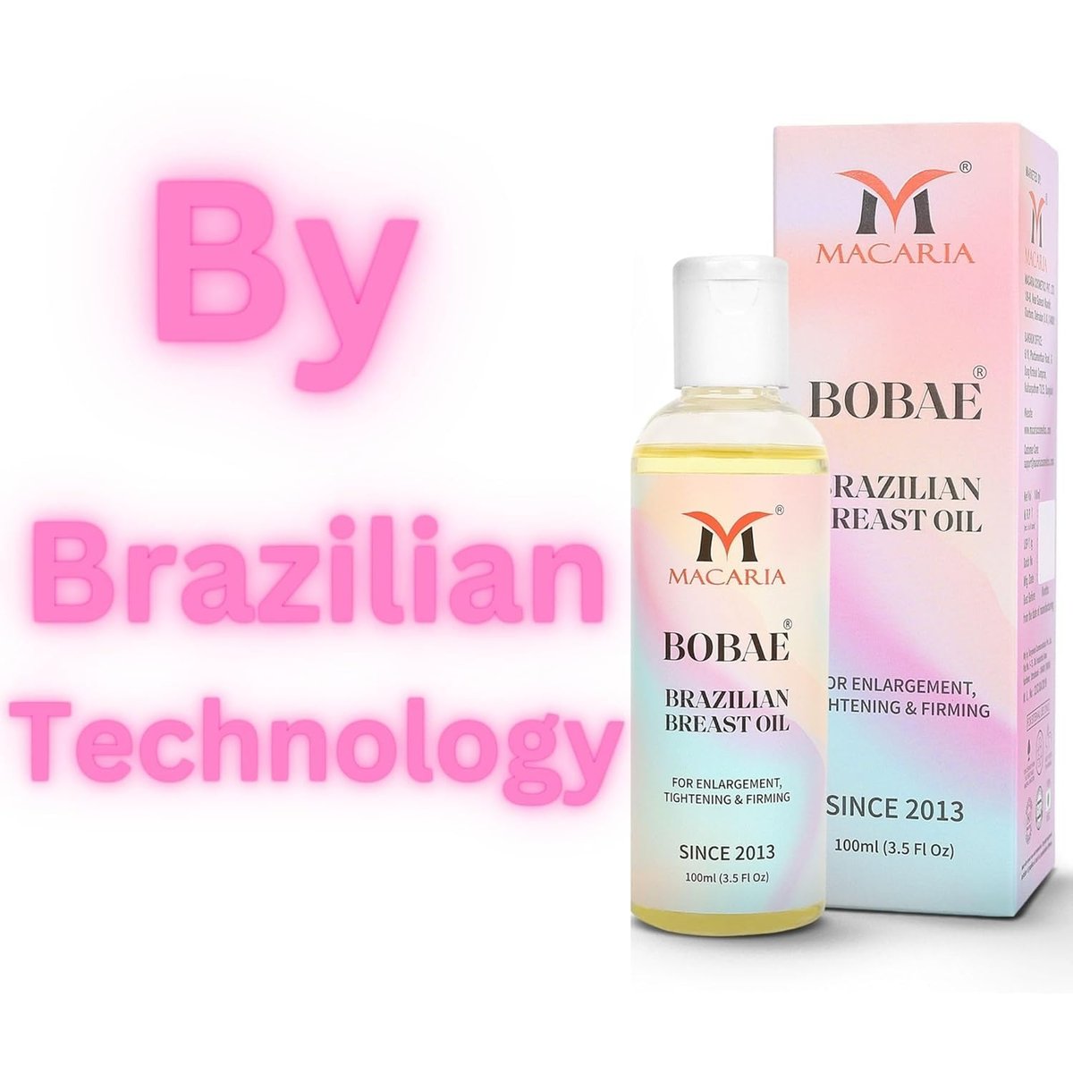 MACARIA Bobae Brazilian Skin Tightening Oil for Breast Enlargement – 3.5 Fl Oz - görsel 3