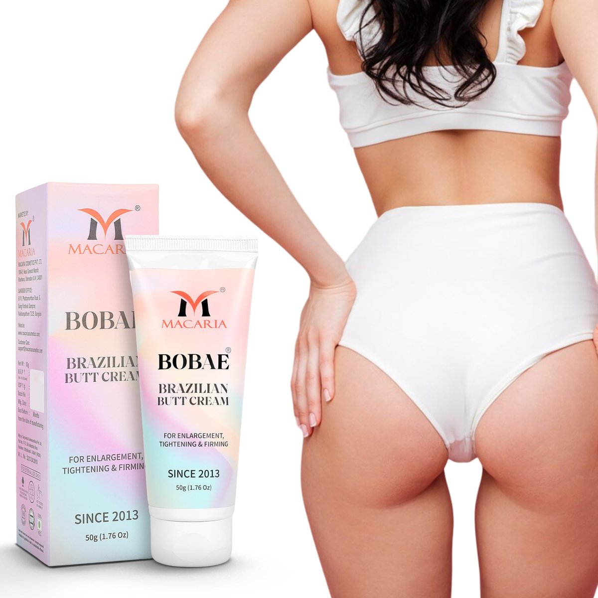 MACARIA Bobae Brazilian Butt Booty Enlargement Cream - Bum Toning & Lifting Gel for Quick Growth, Firming & Shaping - 50g - görsel 13