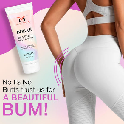 MACARIA Bobae Brazilian Butt Booty Enlargement Cream - Bum Toning & Lifting Gel for Quick Growth, Firming & Shaping - 50g