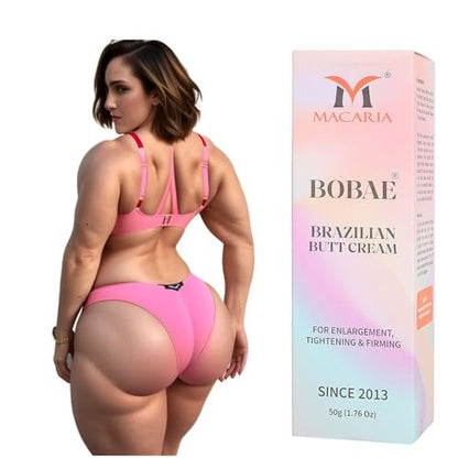 MACARIA Bobae Brazilian Butt Booty Enlargement Cream - Bum Toning & Lifting Gel for Quick Growth, Firming & Shaping - 50g