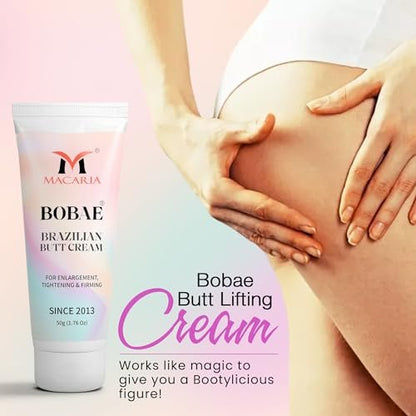 MACARIA Bobae Brazilian Butt Booty Enlargement Cream - Bum Toning & Lifting Gel for Quick Growth, Firming & Shaping - 50g