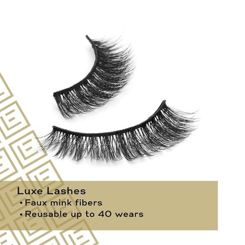 Eylure Luxe Faux Mink Ruby Eyelashes Multipack - 4 Pairs of Black False Lashes Avelisse