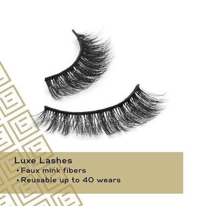 Eylure Luxe Faux Mink Ruby Eyelashes Multipack - 4 Pairs of Black False Lashes Avelisse
