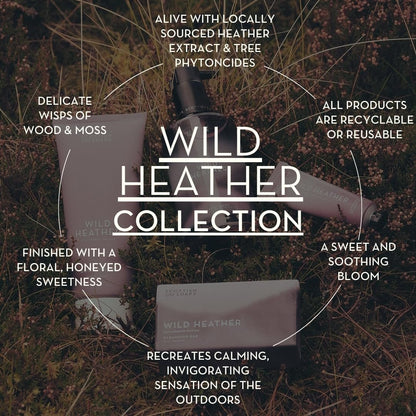 Scottish Fine Soaps Wild Heather Luxury Hand Care Set – Organic Heather Extract Hand Wash & Lotion, 600ml, Purple