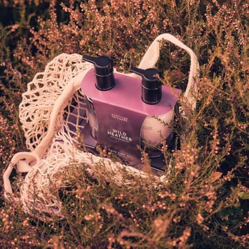 Scottish Fine Soaps Wild Heather Luxury Hand Care Set – Organic Heather Extract Hand Wash & Lotion, 600ml, Purple - görsel 8