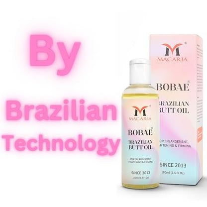 MACARIA Bobae Brazilian Buttock Enlargement Oil – Natural Hip Up & Butt Lift Cream, 3.5 Fl Oz