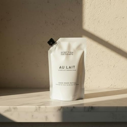 Scottish Fine Soaps Au Lait Hand Wash Refill - Organic Oat & Chamomile Milk, Vegan Friendly, 1.2L