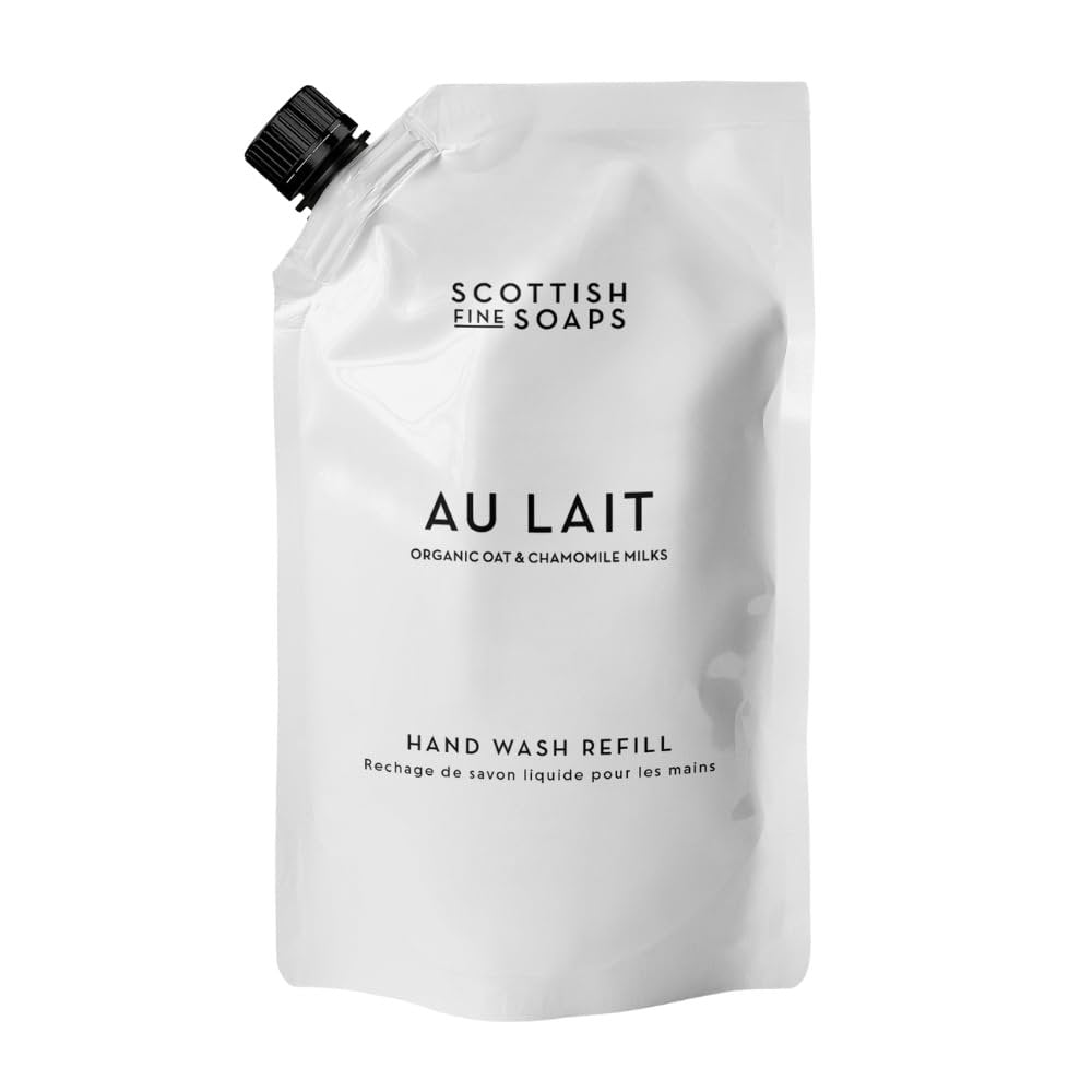 Scottish Fine Soaps Au Lait Hand Wash Refill - Organic Oat & Chamomile Milk, Vegan Friendly, 1.2L - görsel 1