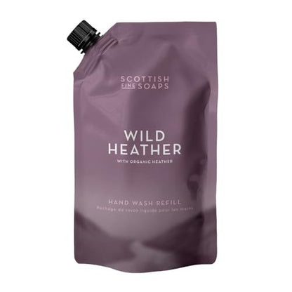 Scottish Fine Soaps Wild Heather Hand Wash Refill – Organic Heather Extract, Paraben-Free, 1.2 Litre Pouch