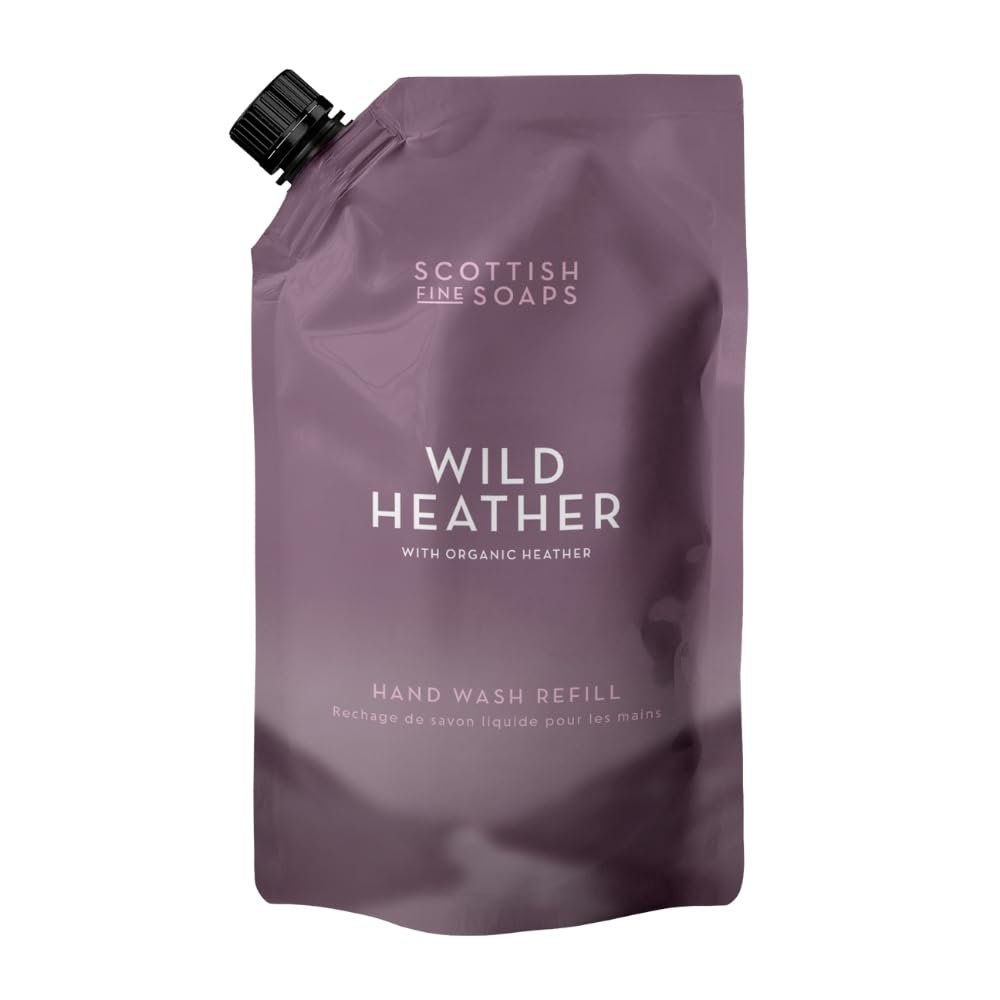 Scottish Fine Soaps Wild Heather Hand Wash Refill – Organic Heather Extract, Paraben-Free, 1.2 Litre Pouch - görsel 1