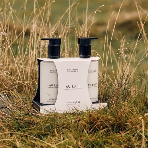 Scottish Fine Soaps Au Lait Luxury Hand Care Collection Set, Oat & Chamomile Milk, Vegan Friendly, Chocolate, Coconut & Sandalwood Fragrance - görsel 7