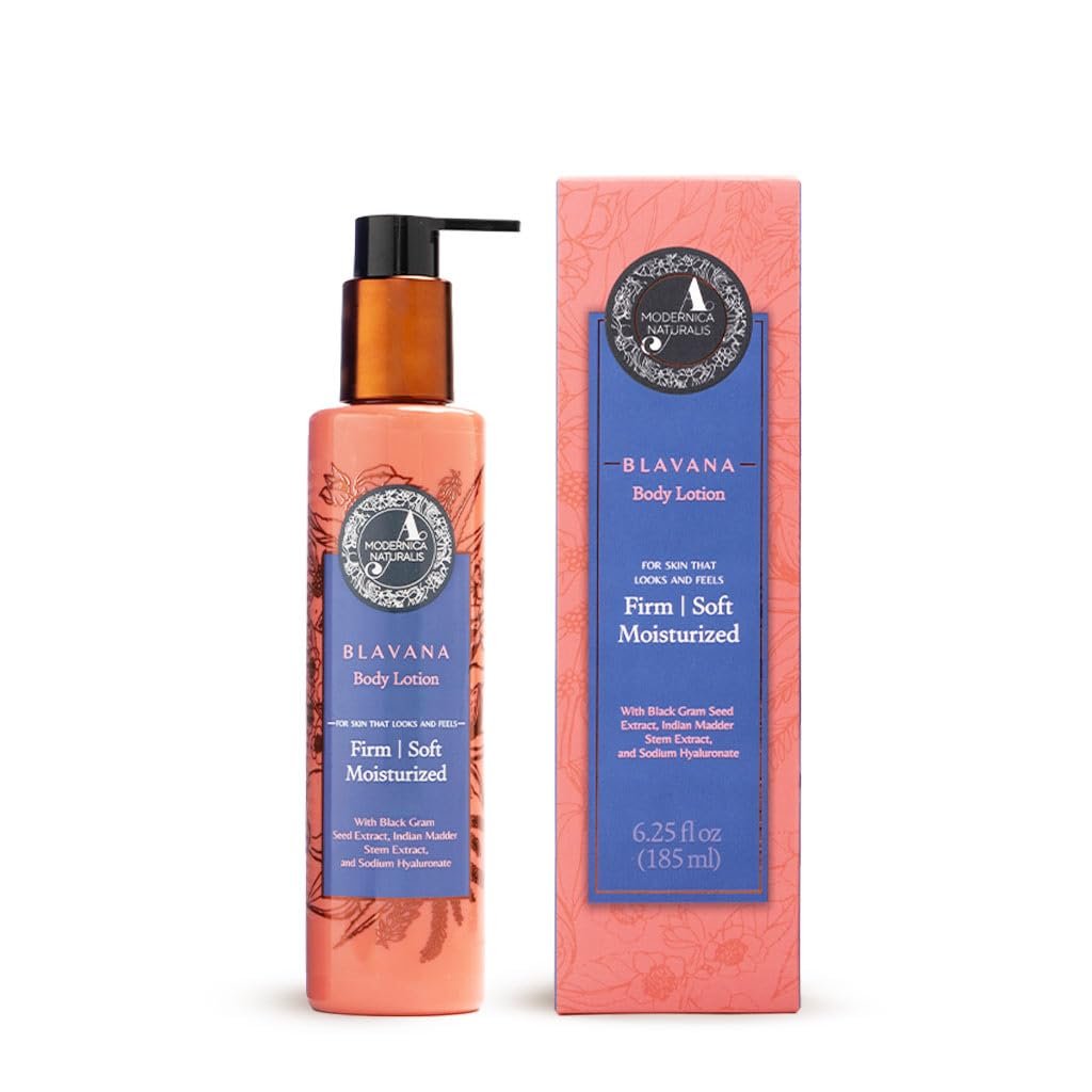 Blavana Body Lotion – Intensely Moisturizes Dry, Crepey Skin on Neck, Arms, Thighs & Legs | Fast-Absorbing, Lightweight | Black Gram + Indian Madder + Sodium Hyaluronate + Glycerin | 6.25 fl. oz Avelisse