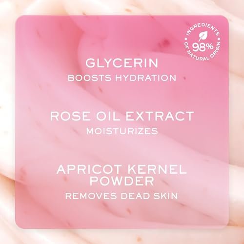 NUXE Very Rose Radiance Face Scrub with Floral Water - Gentle Exfoliating Face Scrub for Soft, Smooth, Hydrated Skin, Suitable for Sensitive Skin, 2.5 Fl Oz Avelisse