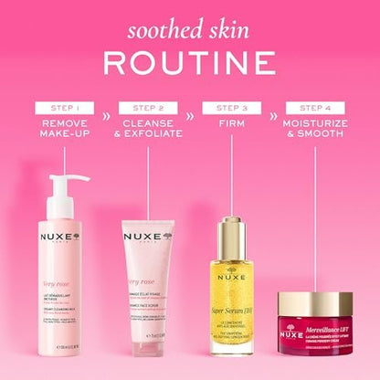 NUXE Very Rose Radiance Face Scrub with Floral Water - Gentle Exfoliating Face Scrub for Soft, Smooth, Hydrated Skin, Suitable for Sensitive Skin, 2.5 Fl Oz Avelisse