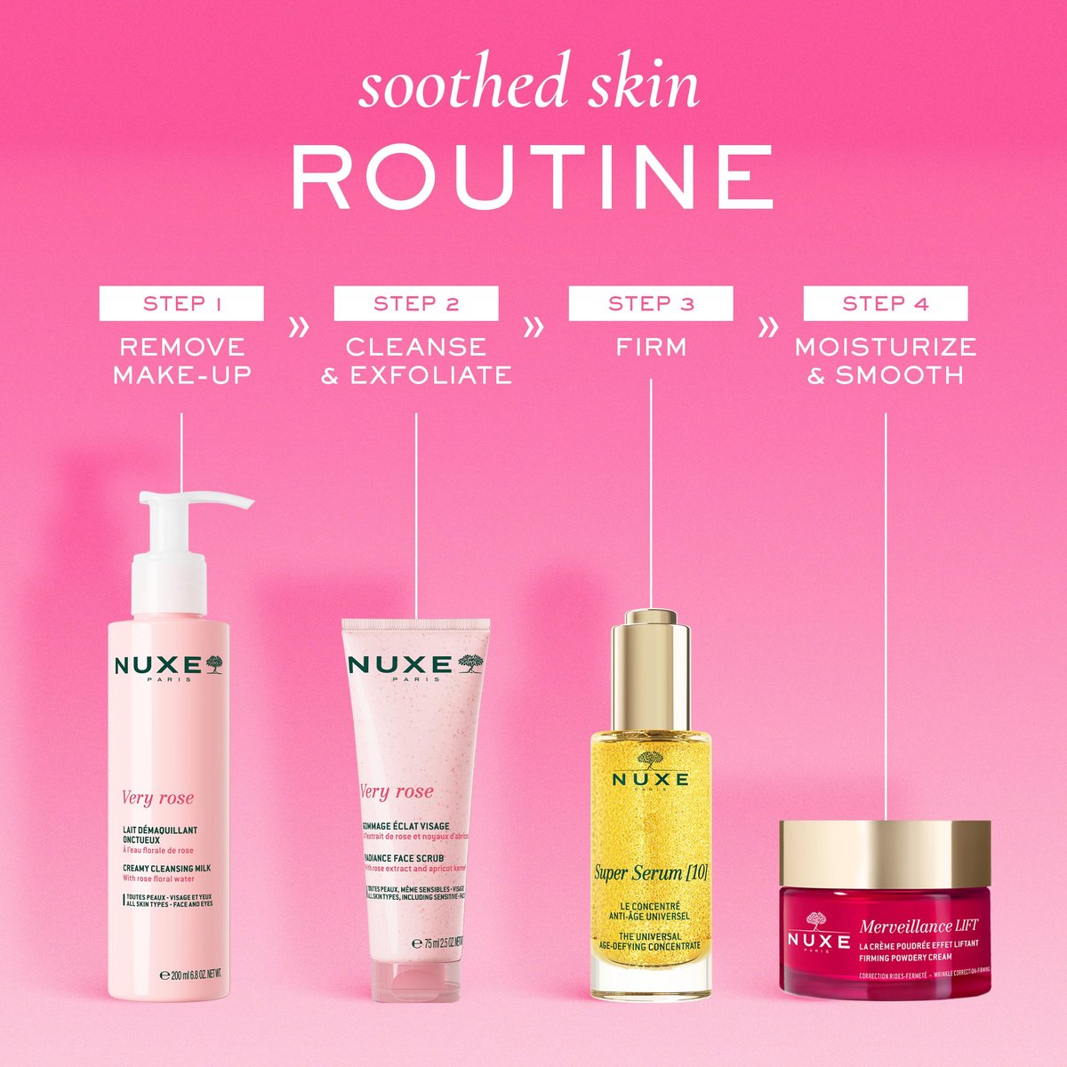 NUXE Very Rose Radiance Face Scrub with Floral Water - Gentle Exfoliating Face Scrub for Soft, Smooth, Hydrated Skin, Suitable for Sensitive Skin, 2.5 Fl Oz Avelisse
