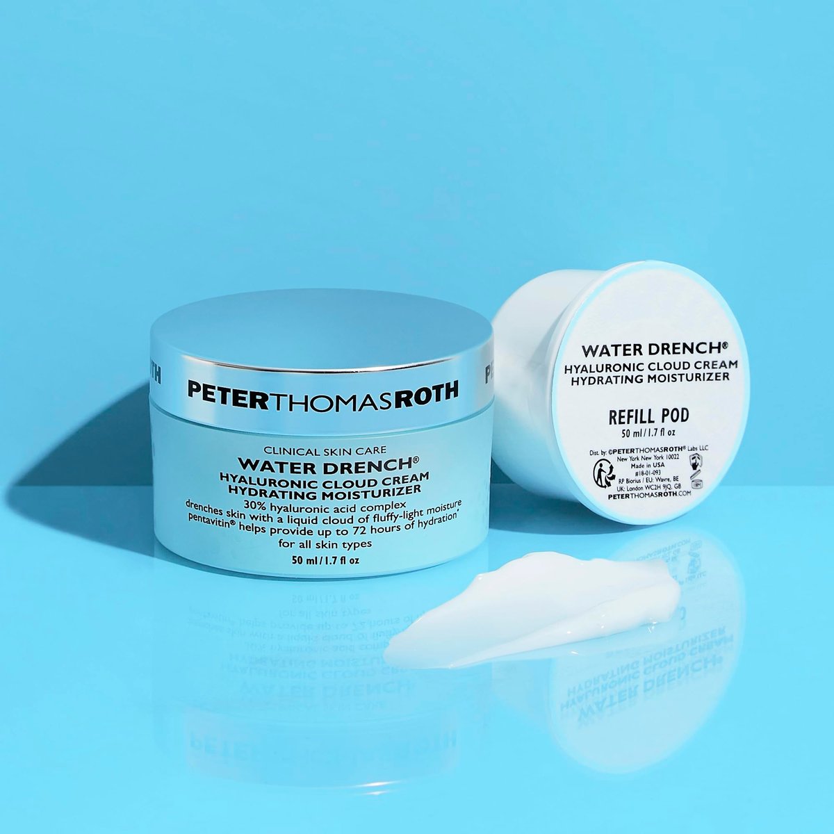 Peter Thomas Roth Water Drench Hyaluronic Cloud Cream Hydrating Moisturizer Refill Pod - 1.7 oz Fragrance-Free Face Moisturizer for All Skin Types Avelisse