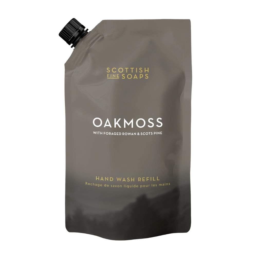 Scottish Fine Soaps Oakmoss Hand Wash Refill 1.2L – Eco-Friendly Refill Pouch with Panthenol and Oakmoss Extract - görsel 1