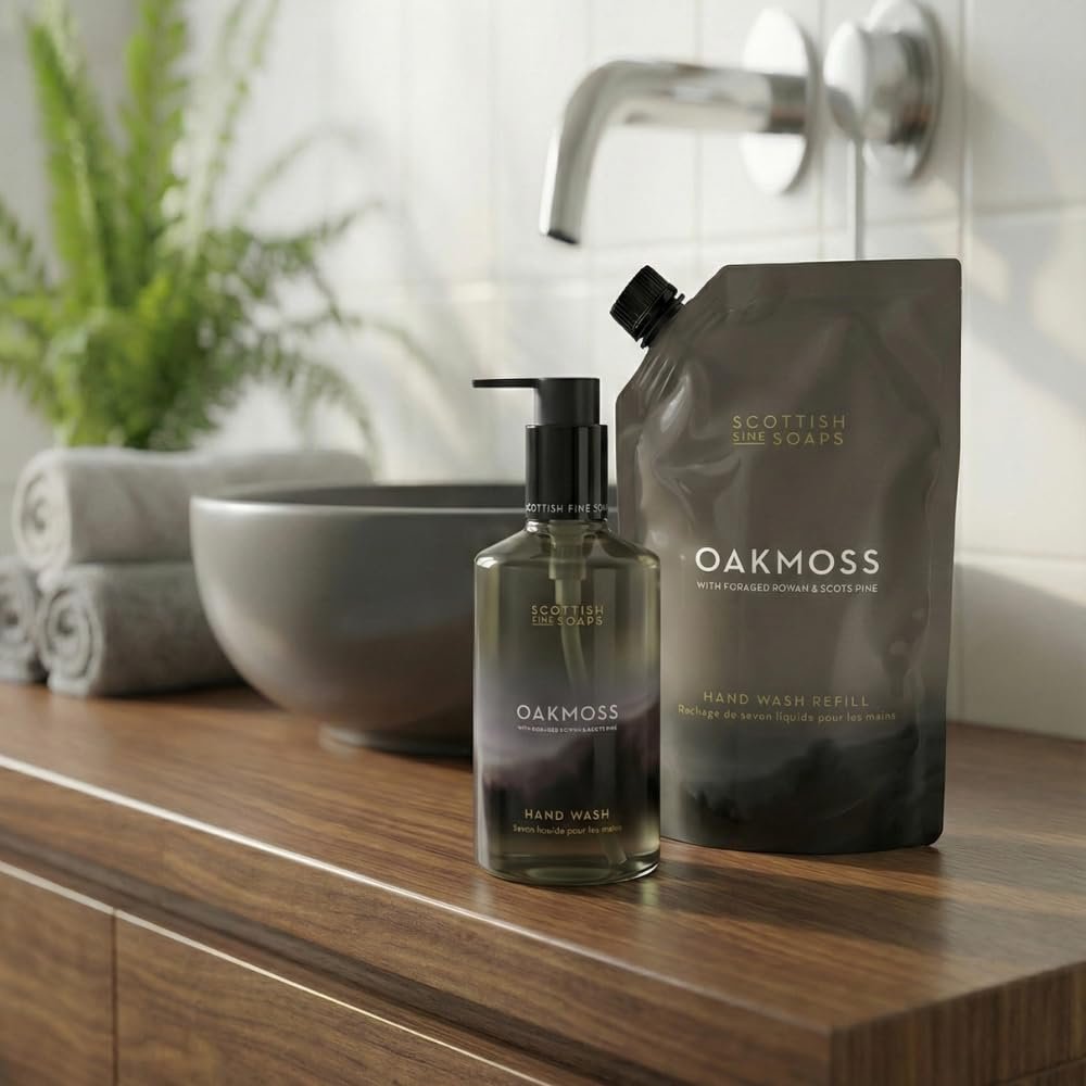 Scottish Fine Soaps Oakmoss Hand Wash Refill 1.2L – Eco-Friendly Refill Pouch with Panthenol and Oakmoss Extract - görsel 7