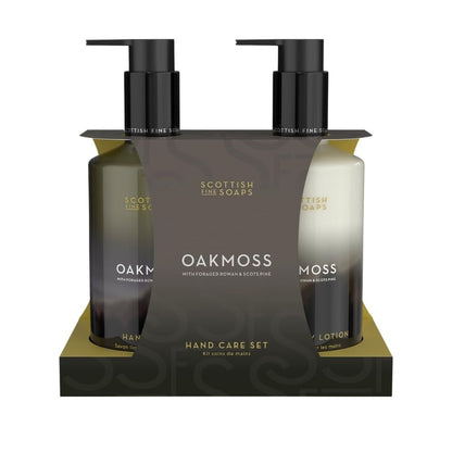 Scottish Fine Soaps Oakmoss Hand Care Set – Nourishing Hand Wash & Lotion with Panthenol & Oakmoss Extract