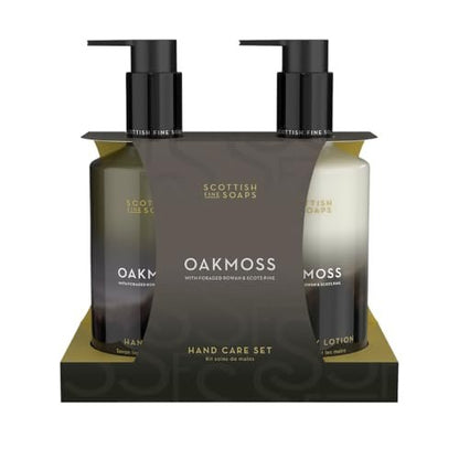 Scottish Fine Soaps Oakmoss Hand Care Set – Nourishing Hand Wash & Lotion with Panthenol & Oakmoss Extract