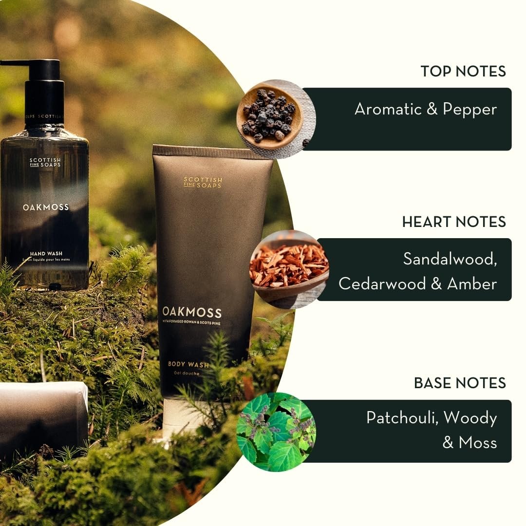 Scottish Fine Soaps Oakmoss Hand Care Set – Nourishing Hand Wash & Lotion with Panthenol & Oakmoss Extract - görsel 5